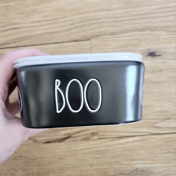Halloween Decor Rae Dunn Pumpkin Boo Ceramic Bowl With Lid Tupperware 2022 - Picture 3 of 4